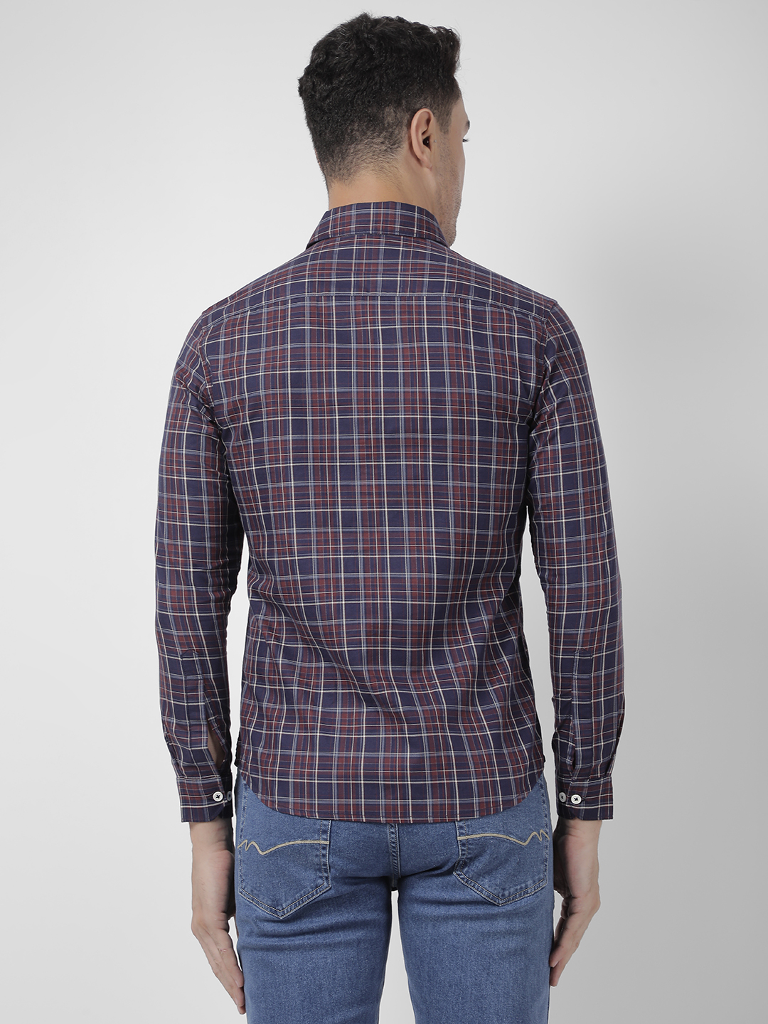 Numero Uno Men Checkered Maroon Shirt